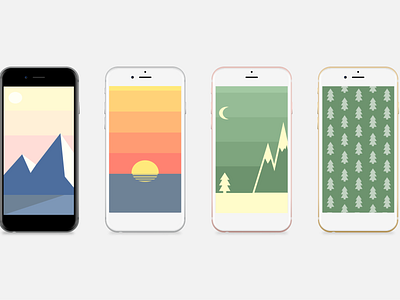 Nature Phone Backgrounds design illustration minimal outdoors vector