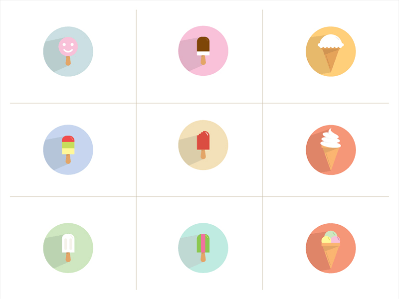 Ice Cream art design gif icon illustration