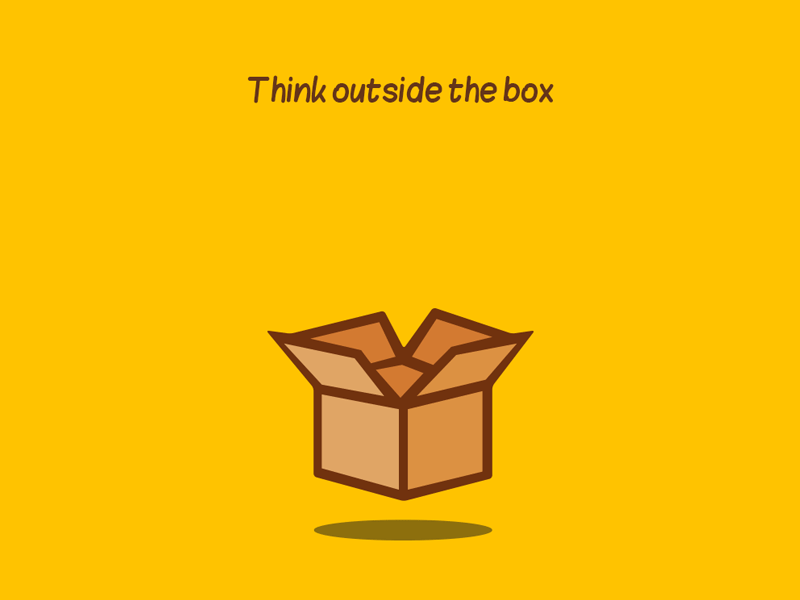 Box box graphic quote think tip