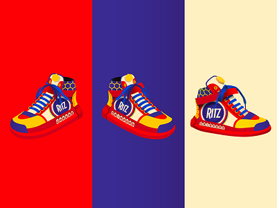 Ritz Vector Shoes beige blue cheese colors crispers illustration illustrator red ritz shoes vector