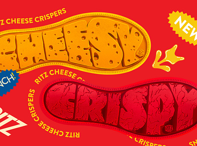 Ritz Cheesy & Crispy Soles Lettering branding cheesy colors crispy design dibbble illustration lettering procreate sole shoe texture type