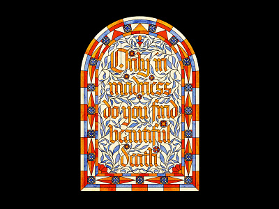 Stained Glass Bad Omens colors design dibbble graphic illustration lettering stained glass texture type vector