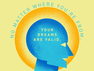 Your dreams are always valid. colors design dibbble dreams flat graphic illustration mindset sun texture vector