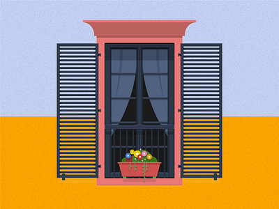 Window curtain flower red ui window