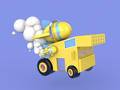 C4D exercise 3d c4d car truck