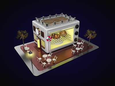 Scene C4D 4 invites 3d bread c4d dribbble invite invite room scene take a holiday