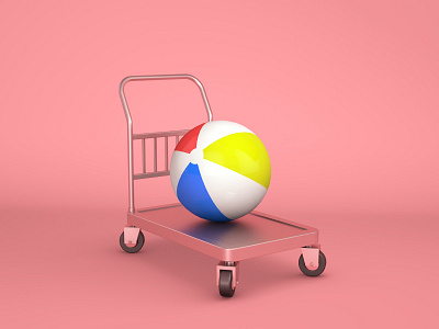 Heavy Stuff 3d c4d cargo delivery package trolley