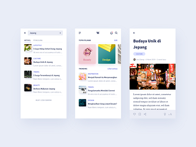 Publishing Platform Mobile App article blog blog app medium mobile search ui ui design uix