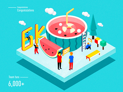 This summer, congratulate team fans 6,000+ 2.5d illustration ui