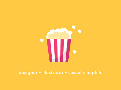 Casual Cinephile color design illustration illustrator movie pop popcorn theatre yellow