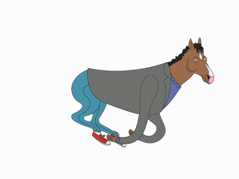 Bojack Horseman animation bojack cycle design horse horseman illustration illustrator motion run sprint