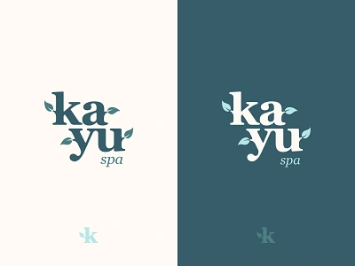 Kayu Spa design grow leaf lettering logo logo design logotype spa type typorgraphy wood