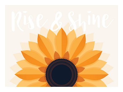 Sunflower design flower grow illustration illustrator morning poster poster art print rise shine sun sunflower