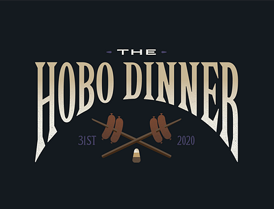 Hobo Dinner 2020 Illustrative Lockup halloween hobo hotdogs lettering logo lockup lovkup type art type design typeface typefaces typography art