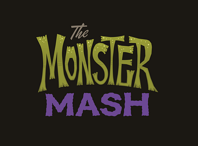 The Monster Mash 2020 Lockup design halloween illustration lettering logo type design typedesign typeface typography vector