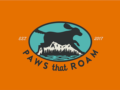 PAWS that ROAM – Brand Identity brand identity branding design dog branding dogs illustration lettering logo pets typeface typography ui vector