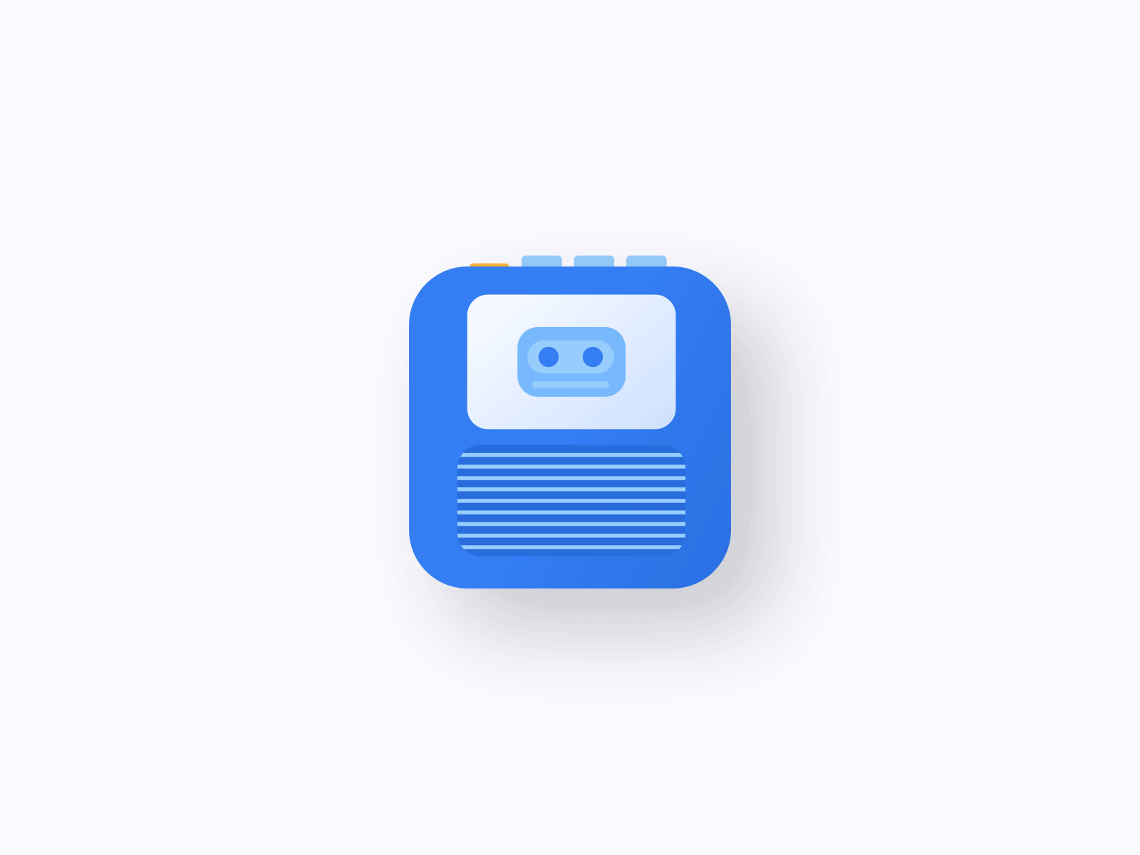 Cassette Player 📻 animation cassette cassette player cassette tape icon illustration mograph motion motion design motiongraphics retro ui