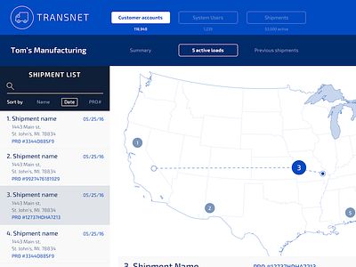 Transnet application freight gps location shipping tracking ui web application