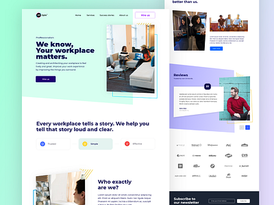 Workplace realtor website UI design architecture clean clean ui design landing minimalism page design ui uiux userexperience userinterface ux website workplace