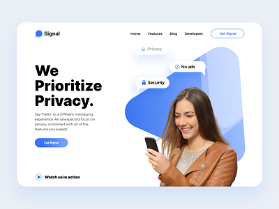 Signal website homepage concept