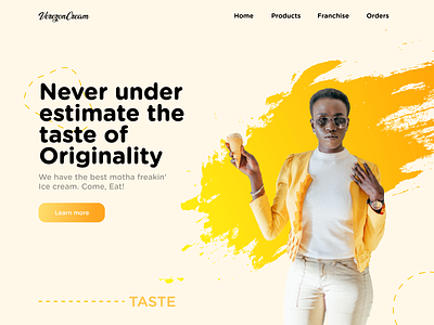 Verezon Ice Cream landing page