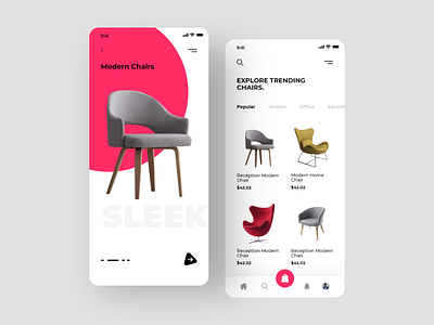 Modern furniture ecommerce application app best shot colorpalette colors design furniture furniture app furniture modern ios minimalism ui uiux userexperience userinterface ux