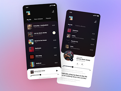 Music player application UI design