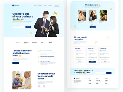 Business agency landing website