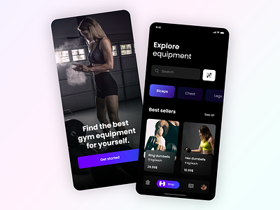 Gym fitness marketplace app exploration appdesign apps best shot ecommerce app fitness app gym gym app ui uiux userexperience userinterface ux