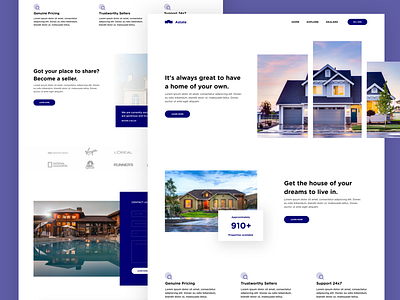 Real estate home page design adobexd best shot design homepage real estate ui userexperience ux uxd uxprocess webdesign website