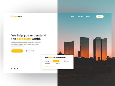 Corporate Landing design