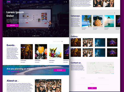 Simple Website Design for an events booking platform events booking uiux website design