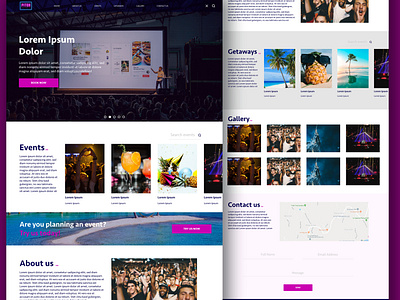 Simple Website Design for an events booking platform