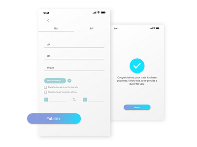 Money Exchange App UI