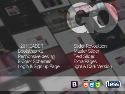 GO | Responsive Multipurpose One-Page HTML bootstrap business corporate creative less master multipurpose parallax portfolio reveluotion slider video