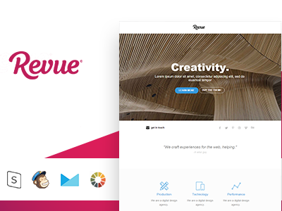 Revue - Modern Email Template + Online Access business campaign monitor clean corporate creative email email template mailchimp marketing modern newsletter template stampready