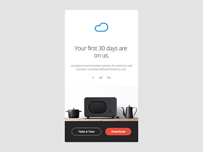 cloud Mail a1 business campaign monitor creative email email template modern responsive stampready ui ux web website