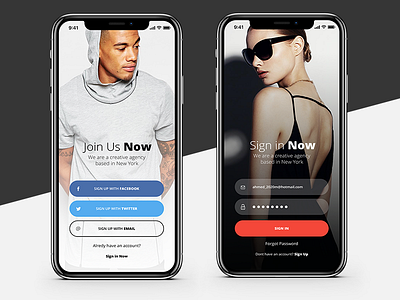 Join us & Sign in Mobile app design ios join us mobile mobile app sign in ui ux