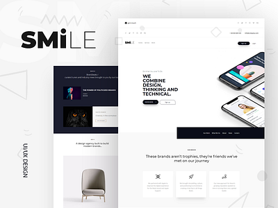 Smile Website business creative design designer graphicdesign modern ui uidesign ux uxdesign web webdesign webdesigner