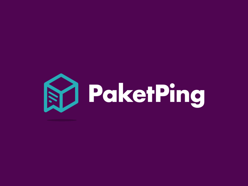 PaketPing Logo delivery service logo motion paketping