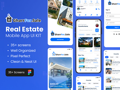 Real Estate Mobile App UI Kit real estate