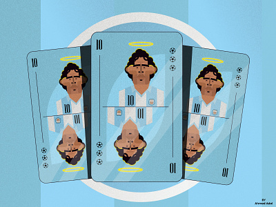 MARADONA Cards card character design graphics illustraion illustration illustration art illustrator maradona vector