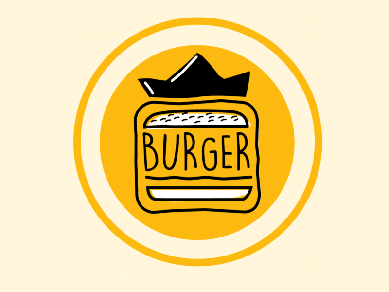 Burger Logo animation branding design graphics illustration illustrator logo logo animation logo design motion motion graphics