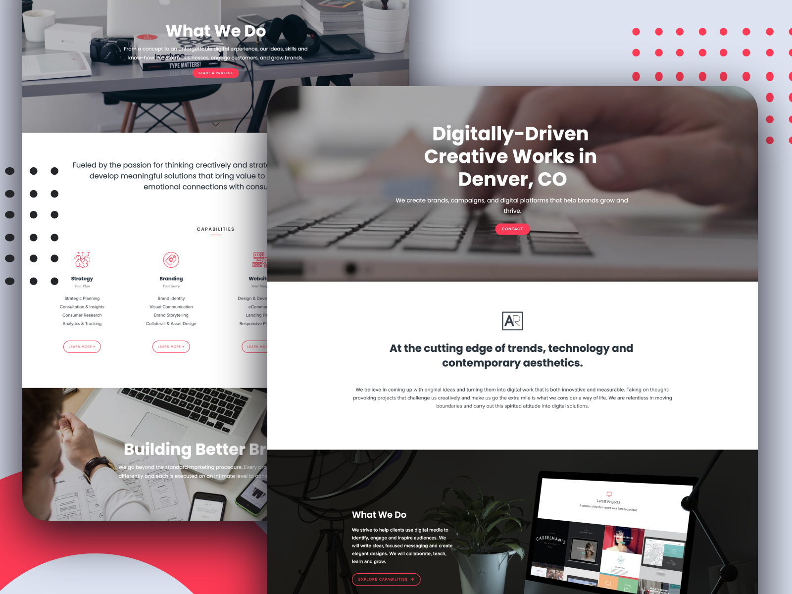 AR Digital Design | Agency Website by AJaye Ranes on Dribbble