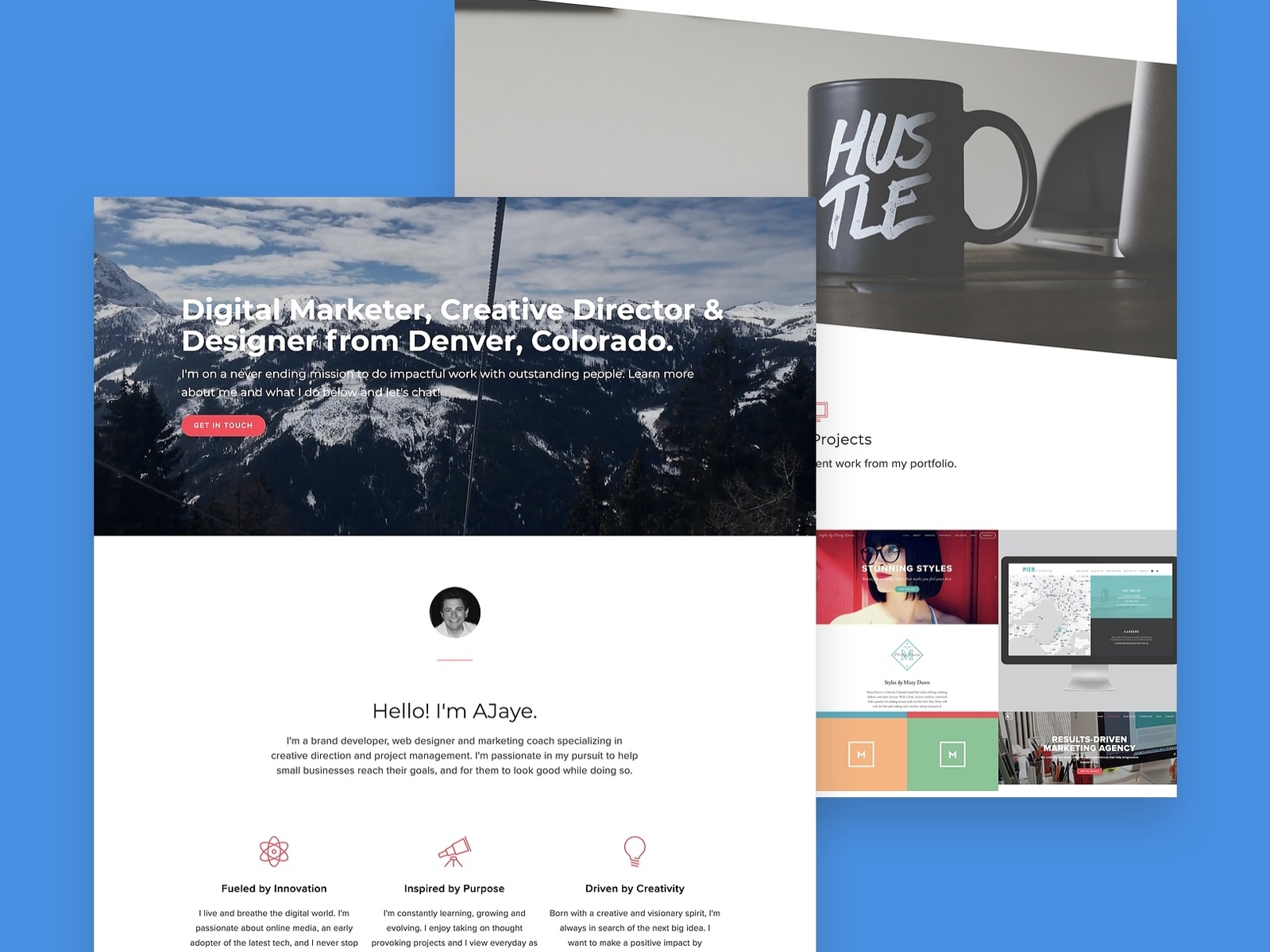 Portfolio Website ━ Profile Page Design by AJaye Ranes on Dribbble