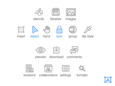 Wireframeapp Tool Icons icon ui