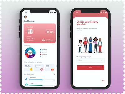 Investment App dachboard