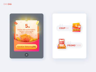 046-Coupon Popup app coupon coupons design icon illustration loan online shopping promotion promotions ui ux