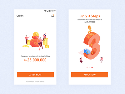 Apply Now apply card credit card isometric ui