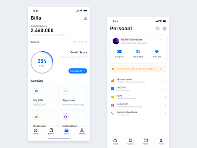 Financial App_Personal credit card financial financial app personal ui